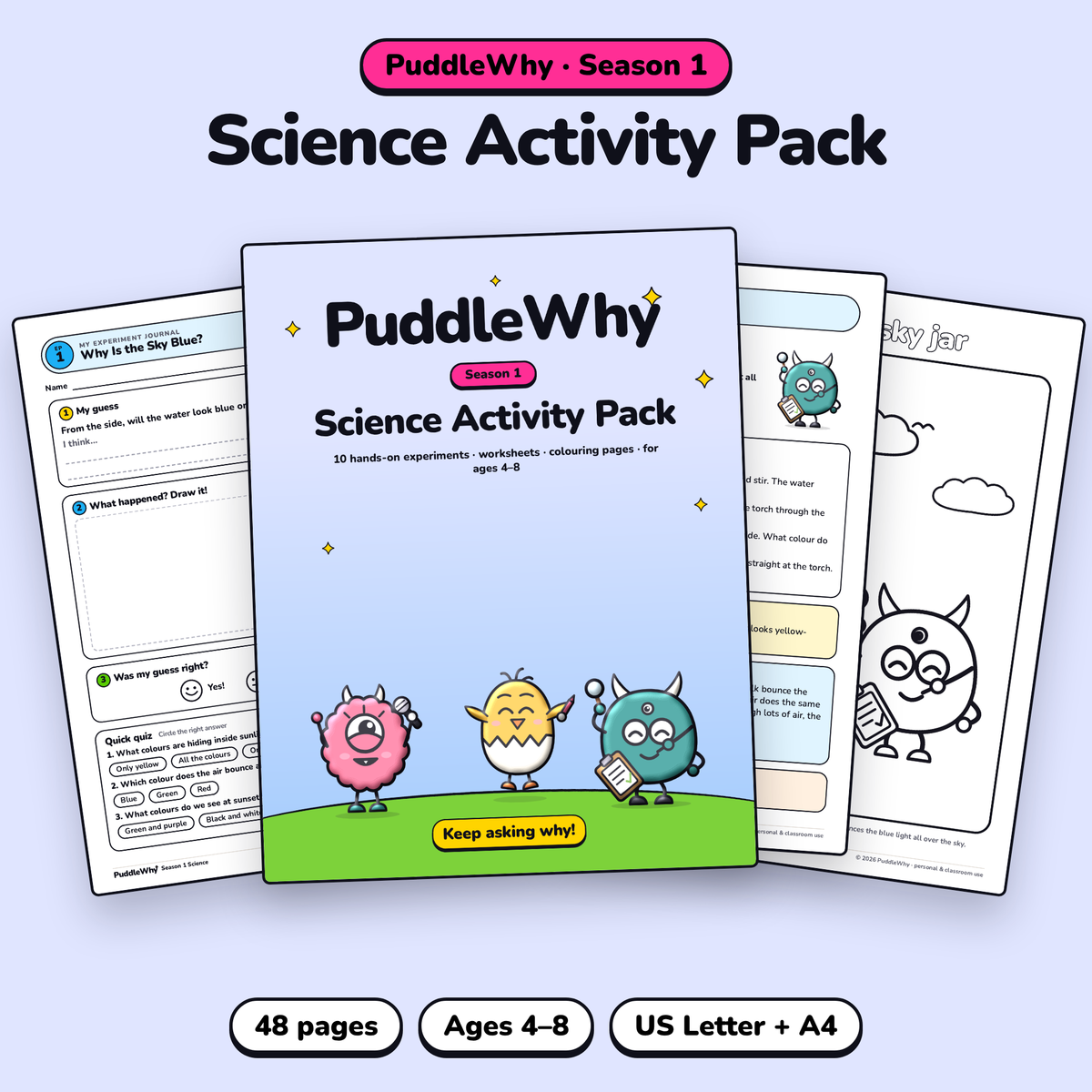 PuddleWhy Science Activity Pack cover